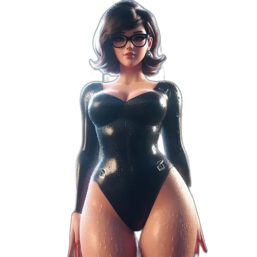 dress, comic book art, concept art, 3d render transparent PNG cut-out