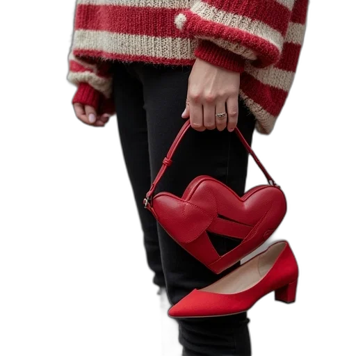 shoes, jacket, 3d render, red transparent PNG cut-out