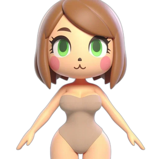dress, creature, robot, 3d render transparent PNG cut-out