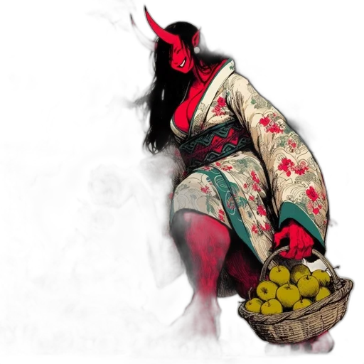 mask, dress, weapon, flower transparent PNG cut-out