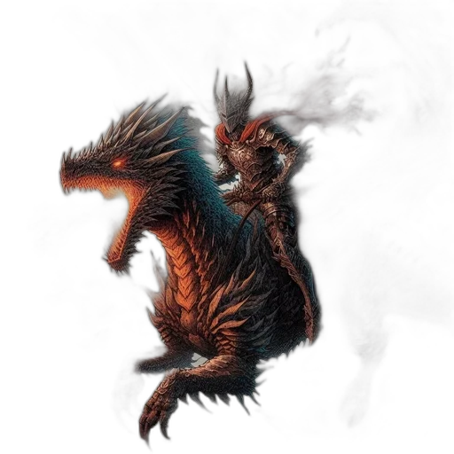 dragon, creature, animal, hair transparent PNG cut-out