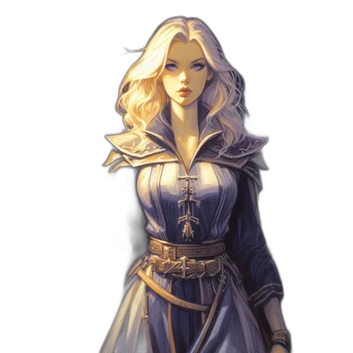 dress, staff, fantasy art, concept art transparent PNG cut-out