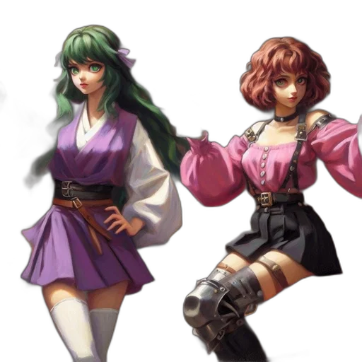 concept art, pixel art, fantasy art, vaporwave transparent PNG cut-out