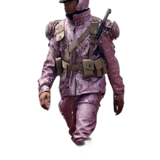 jacket, staff, weapon, creature transparent PNG cut-out
