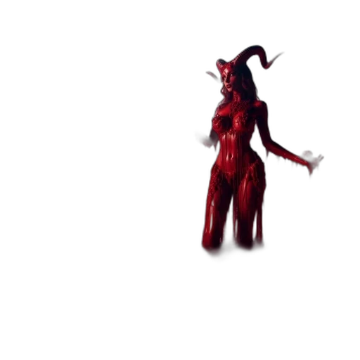 creature, dress, staff, mask transparent PNG cut-out