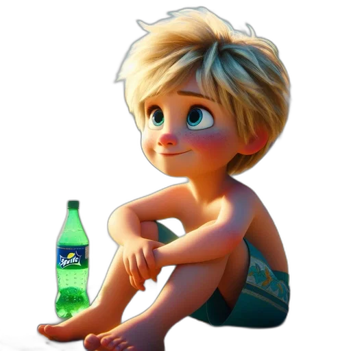 bottle, 3d render, photorealistic, cartoon transparent PNG cut-out