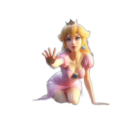 dress, staff, 3d render, concept art transparent PNG cut-out