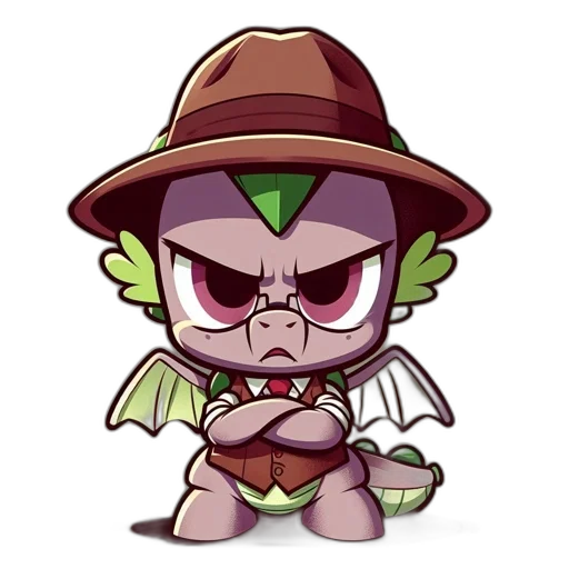 hat, creature, staff, pixel art transparent PNG cut-out