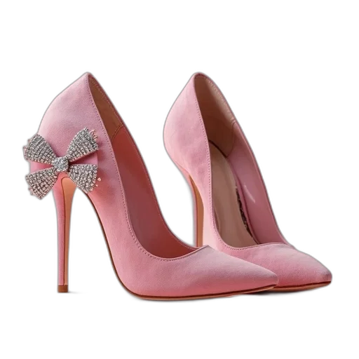 shoes, pair, pink, sued transparent PNG cut-out