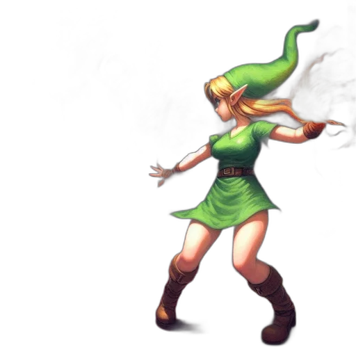 staff, dress, dragon, hat transparent PNG cut-out