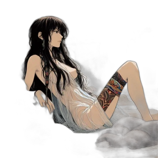 dress, dragon, fantasy art, comic book art transparent PNG cut-out