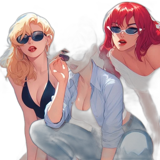 concept art, comic book art, fantasy art, watercolor transparent PNG cut-out