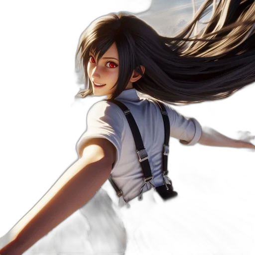 hair, sword, dress, face transparent PNG cut-out