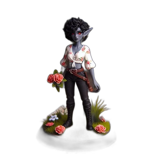 staff, mask, creature, flower transparent PNG cut-out