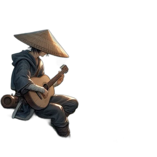 hat, staff, weapon, jacket transparent PNG cut-out