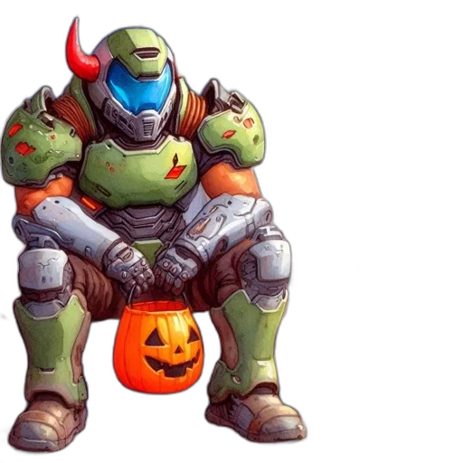 robot, mask, concept art, pixel art transparent PNG cut-out