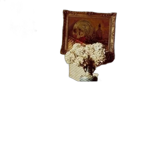 crown, flower, furniture, staff transparent PNG cut-out