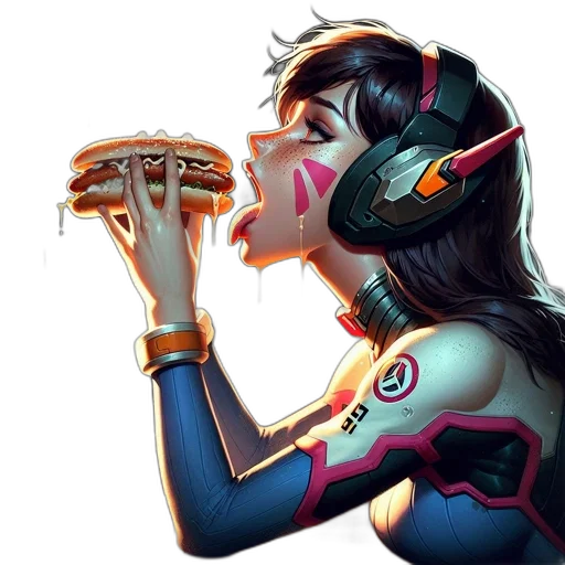 food, robot, cyberpunk, concept art transparent PNG cut-out