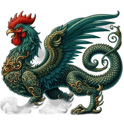 dragon, staff, animal, fantasy art transparent PNG cut-out