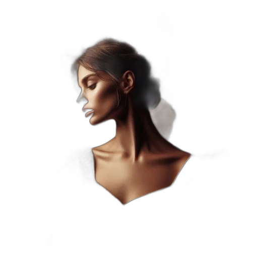 face, jewelry, dress, hair transparent PNG cut-out