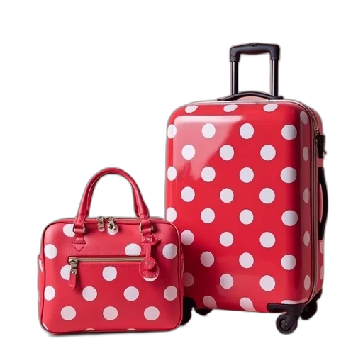 minnie, mouse, dot, suitcase transparent PNG cut-out