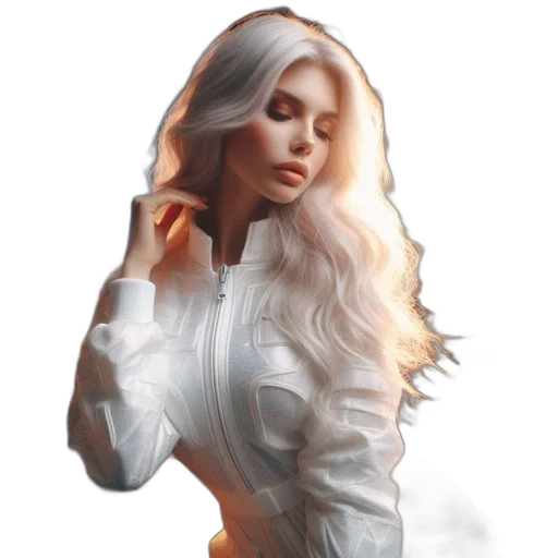 dress, hair, face, dragon transparent PNG cut-out