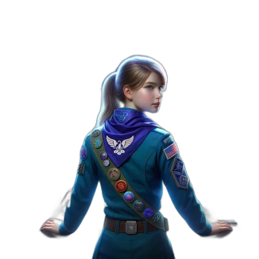 jacket, staff, face, crown transparent PNG cut-out