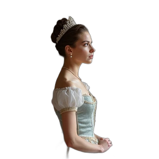 dress, crown, staff, jewelry transparent PNG cut-out