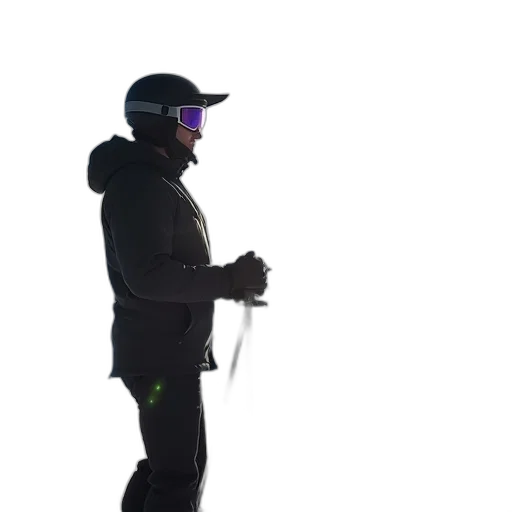 staff, jacket, mask, weapon transparent PNG cut-out