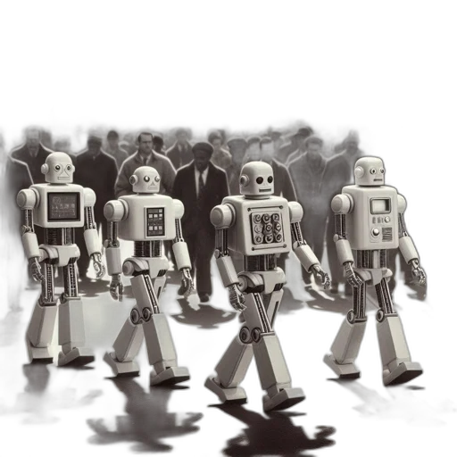 robot, concept art, 3d render, comic book art transparent PNG cut-out