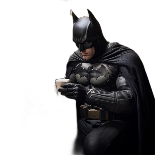 comic book art, concept art, fantasy art, batman transparent PNG cut-out