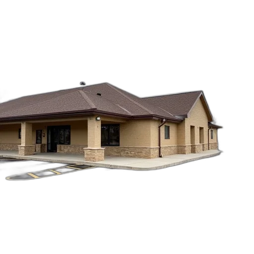 building, 3d render, photorealistic, beige transparent PNG cut-out