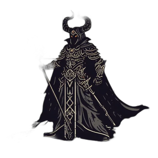 staff, mask, dress, dragon transparent PNG cut-out