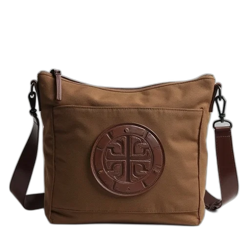 earth tones, brown, canvas, shoulder transparent PNG cut-out