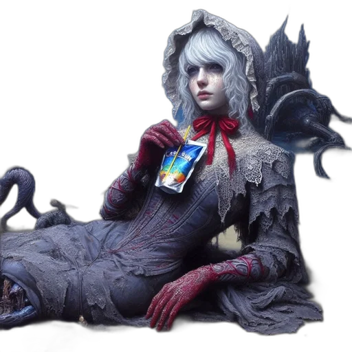 creature, dragon, dress, concept art transparent PNG cut-out