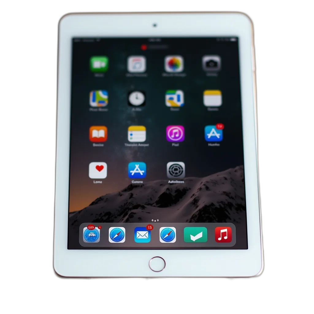 white, ipad, lying, wooden transparent PNG cut-out