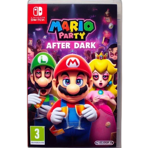 3d render, dark, nintendo, switch transparent PNG cut-out