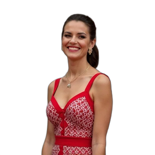 dress, staff, jewelry, face transparent PNG cut-out