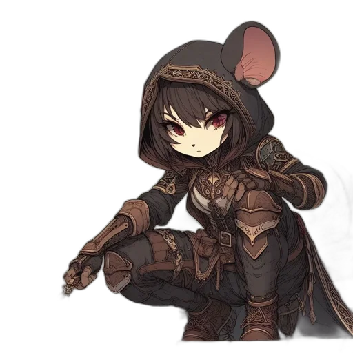 weapon, staff, hat, jacket transparent PNG cut-out
