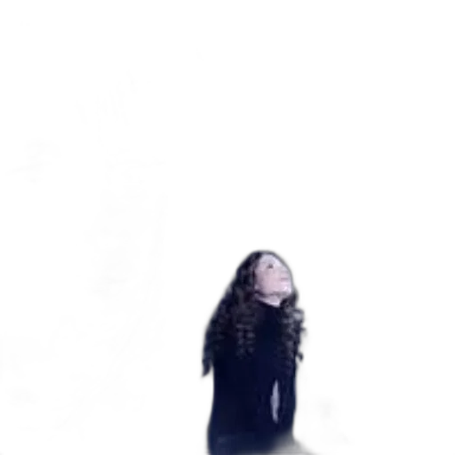 dress, hair, creature, staff transparent PNG cut-out