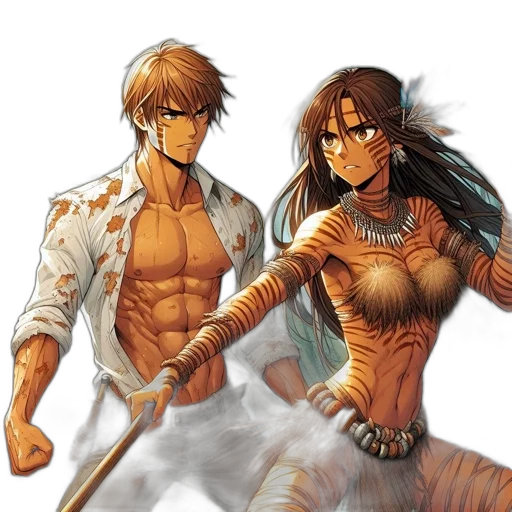 sword, fantasy art, comic book art, anime transparent PNG cut-out