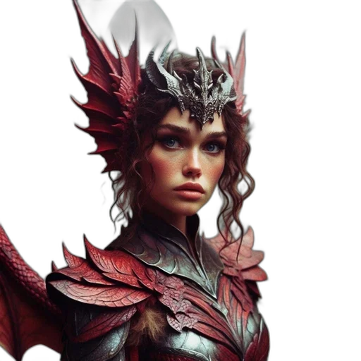 dragon, crown, fantasy art, concept art transparent PNG cut-out