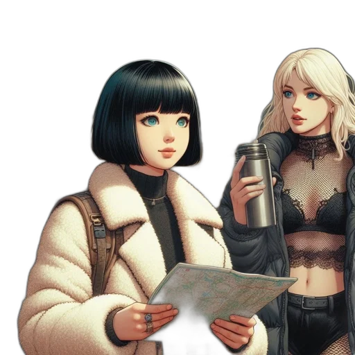 jacket, concept art, cyberpunk, fantasy art transparent PNG cut-out