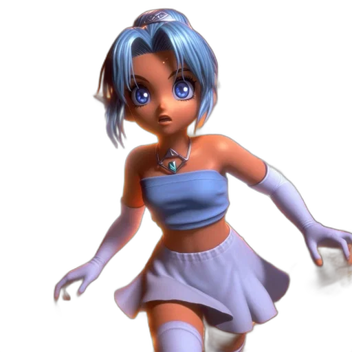 dress, robot, staff, 3d render transparent PNG cut-out