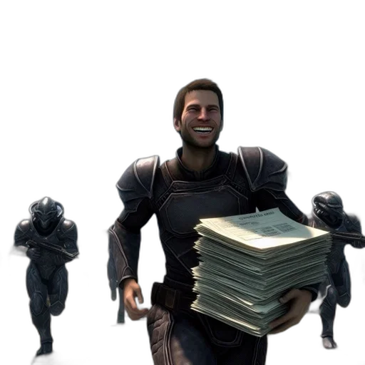robot, weapon, creature, staff transparent PNG cut-out