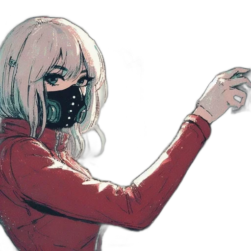 mask, face, weapon, jacket transparent PNG cut-out