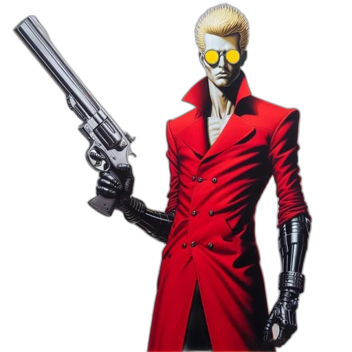 robot, mask, jacket, comic book art transparent PNG cut-out