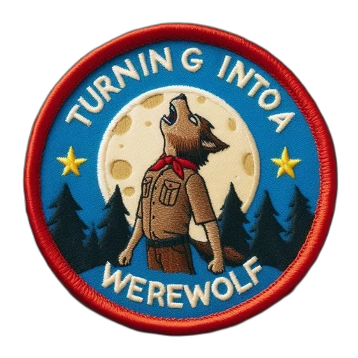 jacket, embroidered, patch, depicts transparent PNG cut-out