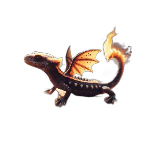 dragon, staff, animal, creature transparent PNG cut-out