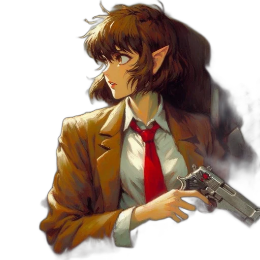 weapon, staff, jacket, concept art transparent PNG cut-out